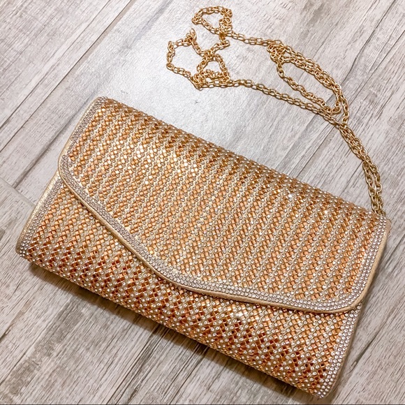 gold sparkle purse